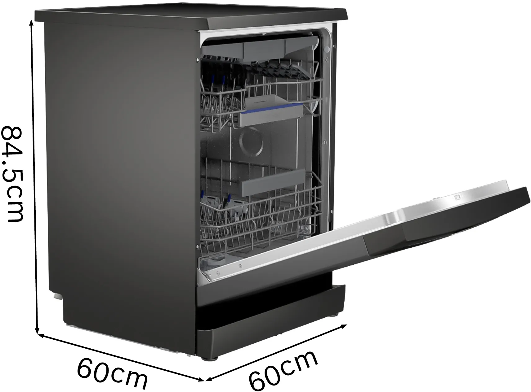 SIEMENS SN23EC14CG iQ300 Free-standing dishwasher 60 cm Brushed black steel anti-fingerprint