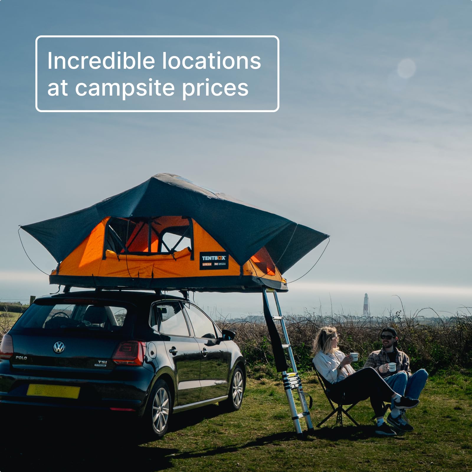 TentBox Lite Car Roof Tent - TentBox Car Roof Tent - Car Camping All Year Round - FITS MOST CARS - Premium Retractable Design, 30 Seconds Assembly