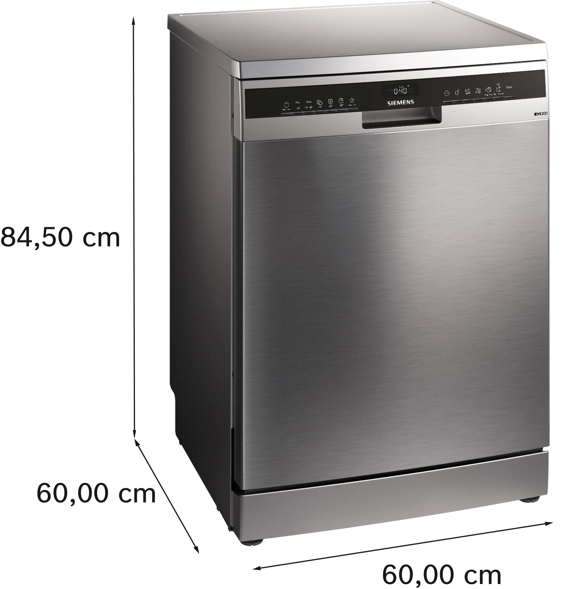 SIEMENS SN23EI03ME iQ300 Free-standing dishwasher 60 cm Brushed steel anti-fingerprint