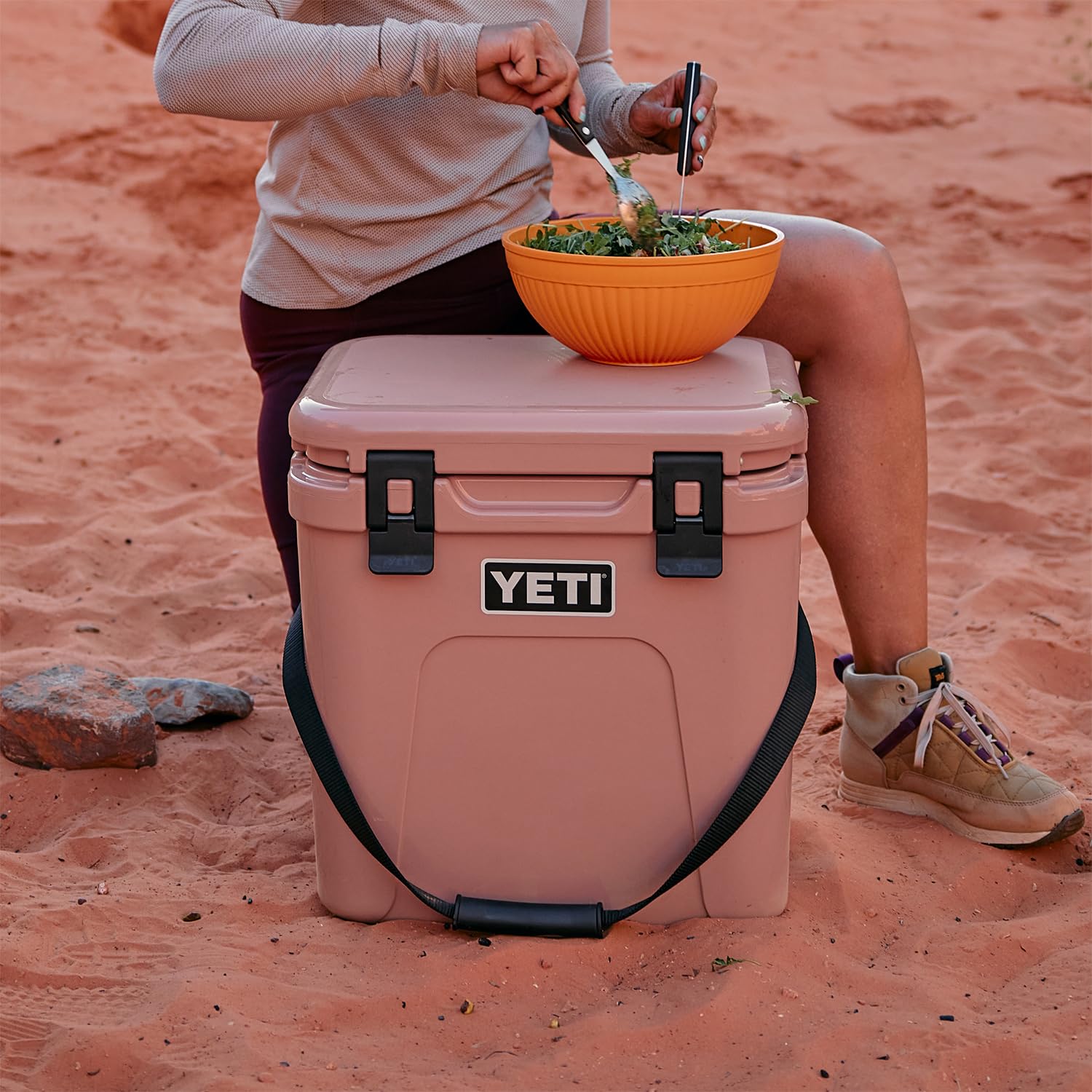 YETI Roadie 24 Cooler Tall enough to chill most bottles of wine and keep the essentials fresh while you take the scenic route.