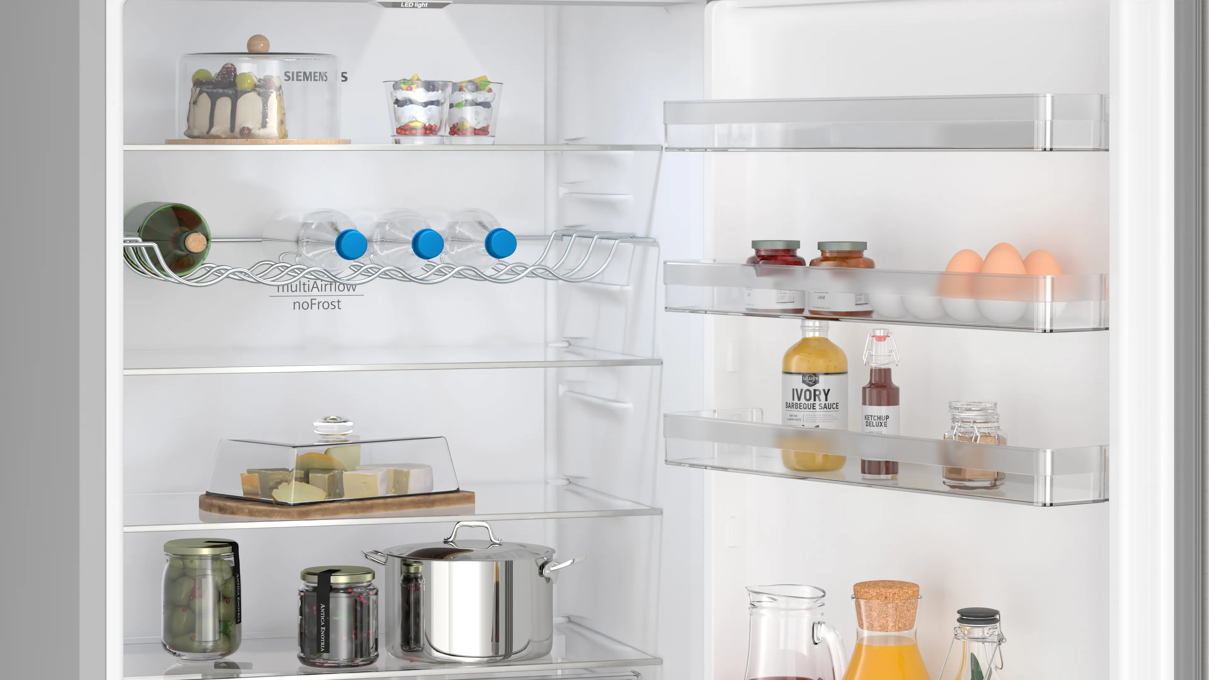 SIEMENS KG49NXIDF iQ300 Free-standing fridge-freezer with freezer at bottom 203 x 70 cm Brushed steel anti-fingerprint