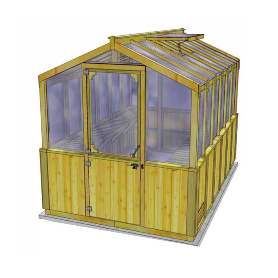 Eartheasy 8' x 12' Cedar Greenhouse
