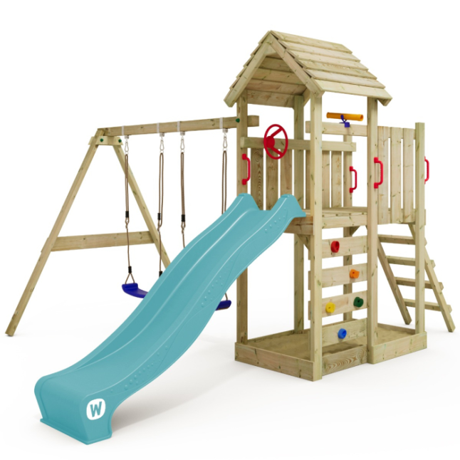 Climbing frame with wooden roof Wickey MultiFlyer
