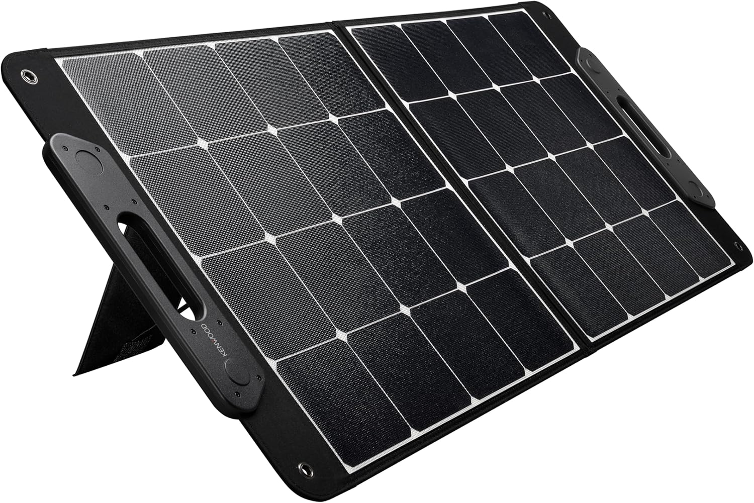 KENWOOD Portable Solar Panel BH-SK100, 100W Device Charging Through USB Ports, High-Efficiency, Lightweight & Foldable Design, Tailgating Camping Outdoors, Optional Pairing w/BN-RK510 Power Station