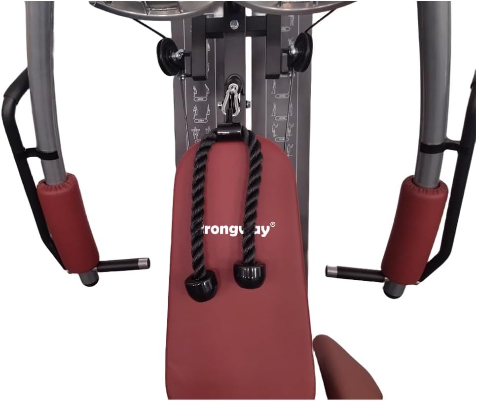 Strongway® Multi Gym with Weights 72KG 100KG Weight Stack Included - Multifunction Home Gym Cable Pulley Preacher Pad Butterfly Press Strength Training