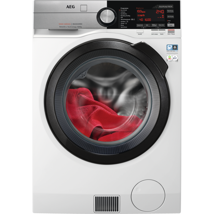 AWG L9WEC169R 9000 SensiDry® Heat Pump 10 kg Washer Dryer