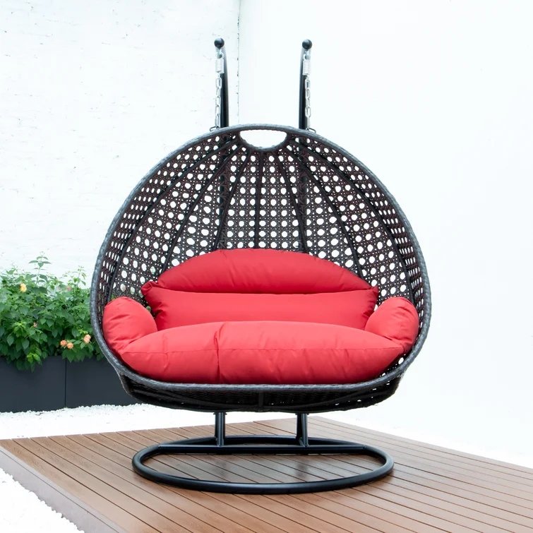 2025 2-person patio rattan swing chair