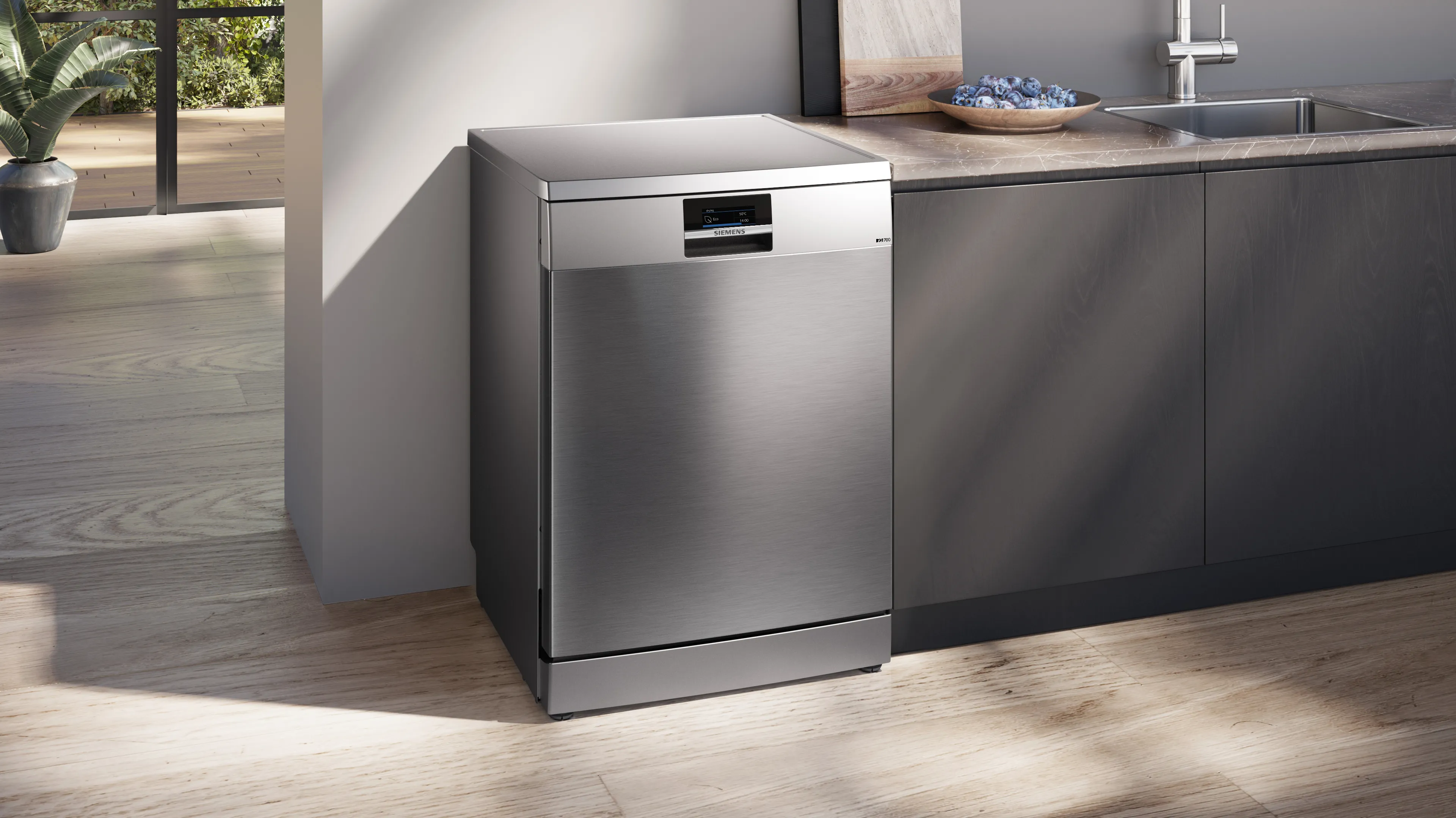 SIEMENS SN27TI00CE iQ700 Free-standing dishwasher 60 cm Brushed steel anti-fingerprint