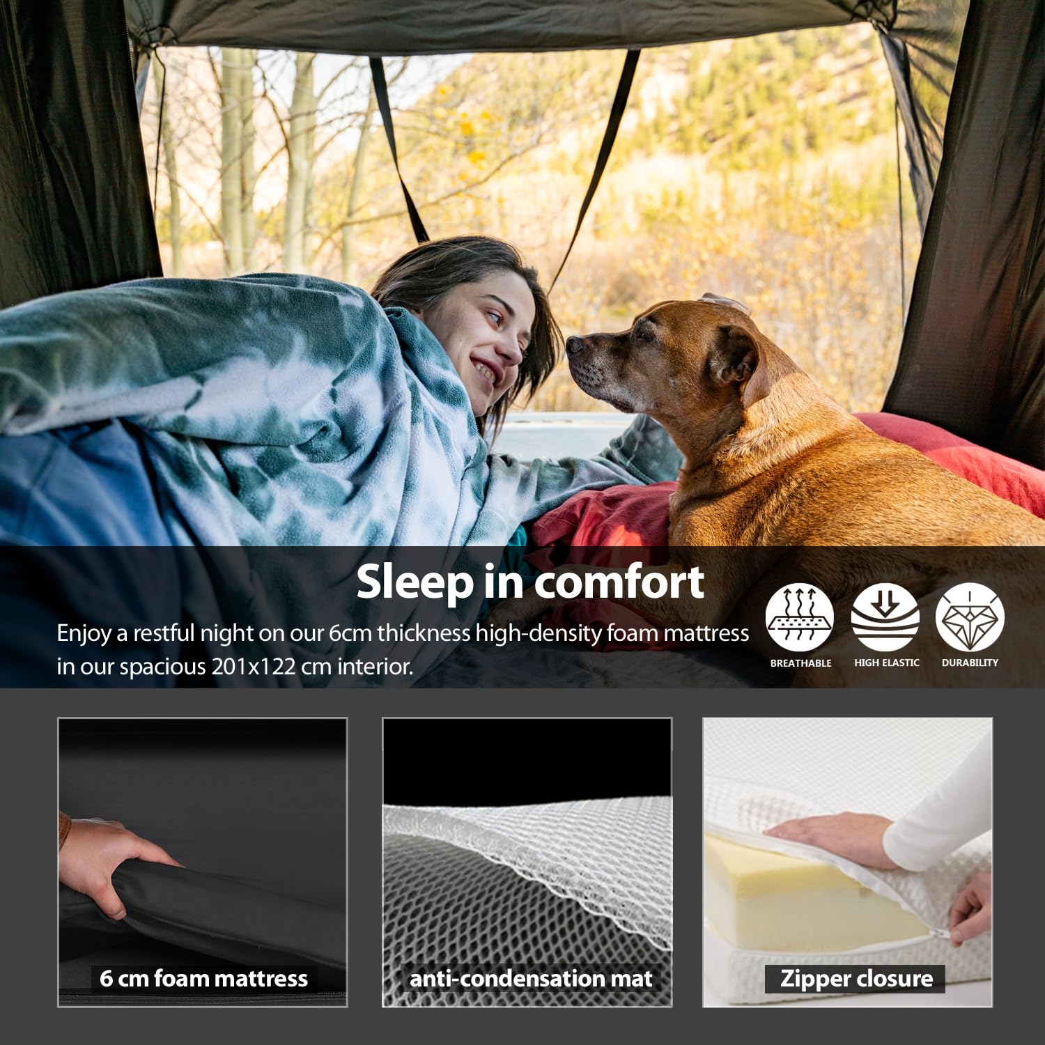 YOUNGHUNTER Triangle Roof top Tent