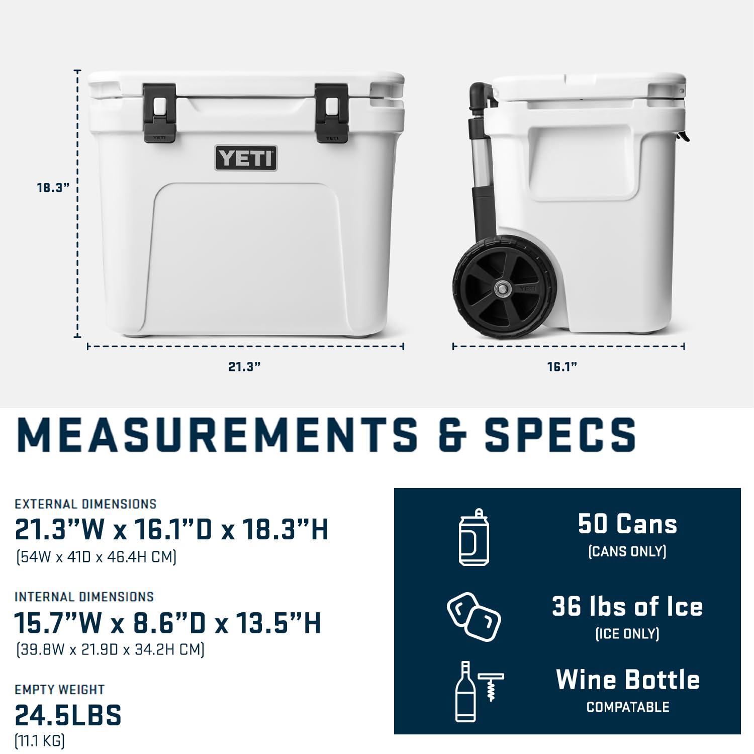YETI Roadie 32 Wheeled Cooler  Roll to tailgates, tournaments, and camping trips.