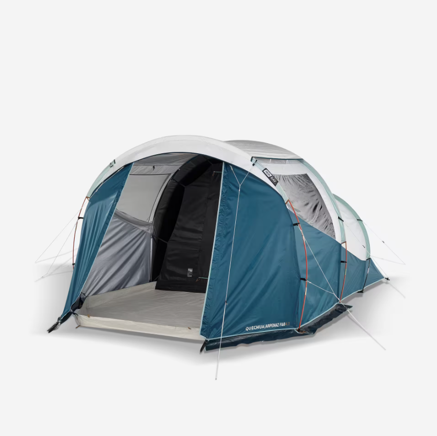 Camping Tent with Poles Arpenaz 4.1 F&B 4 Persons 1 Bedroom