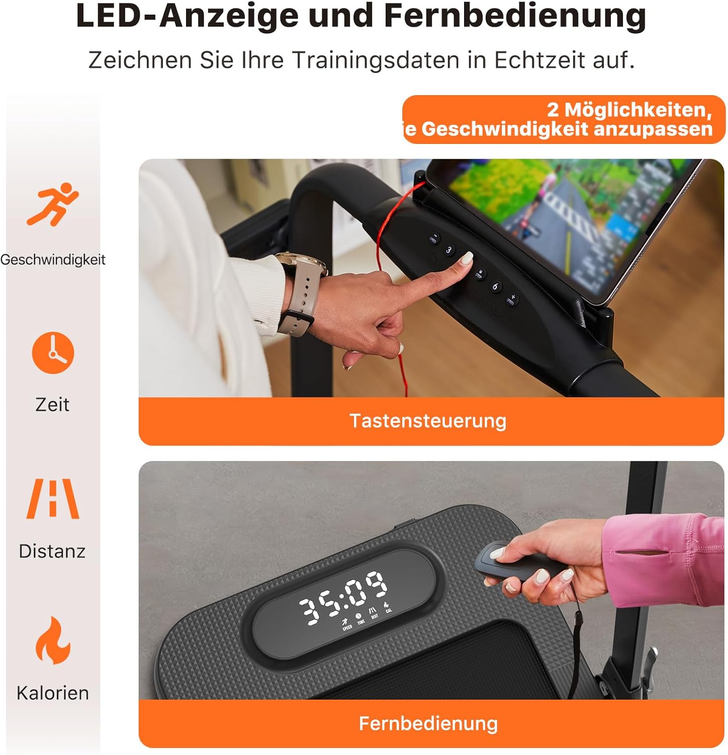 Mobvoi Home Laufband SE, 3-in-1-Klapplaufband