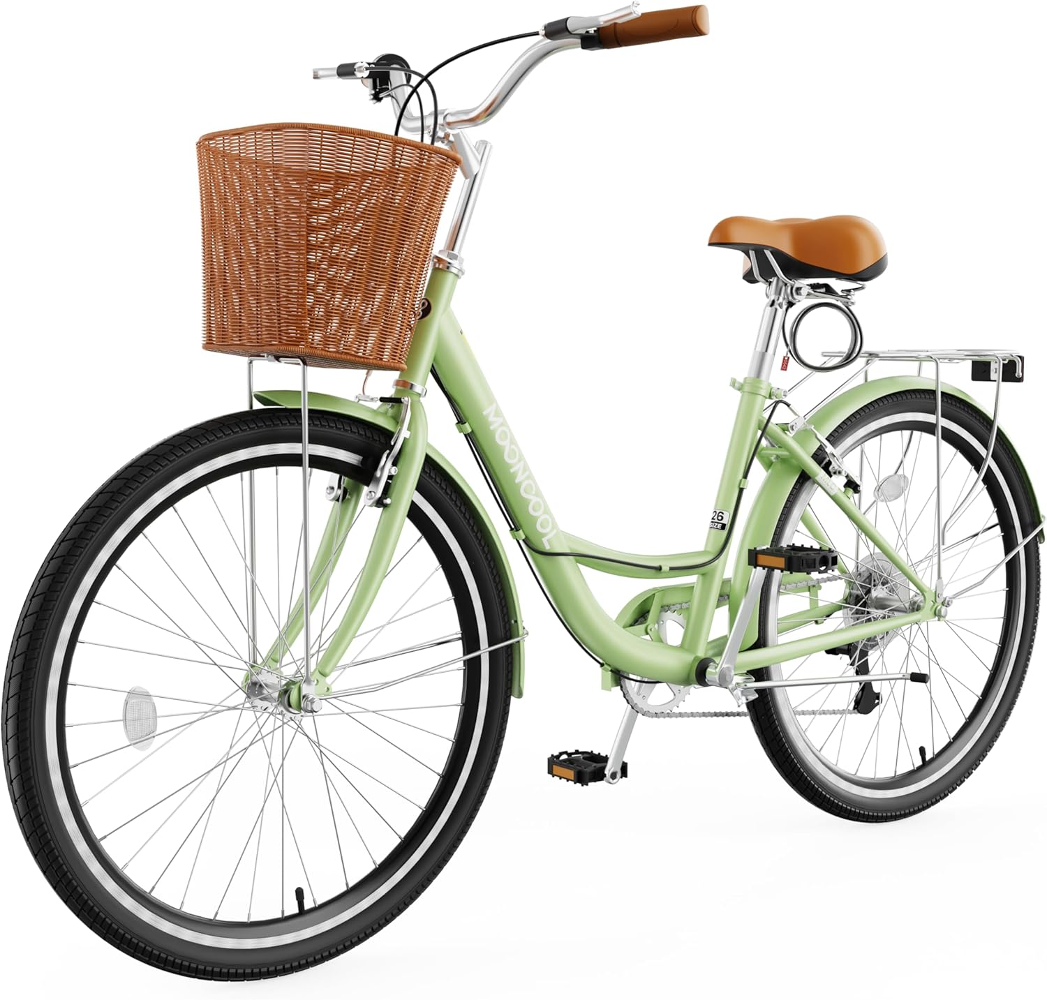MOPHOTO Womens Bike – 7 Speed Step Through City Bicycle