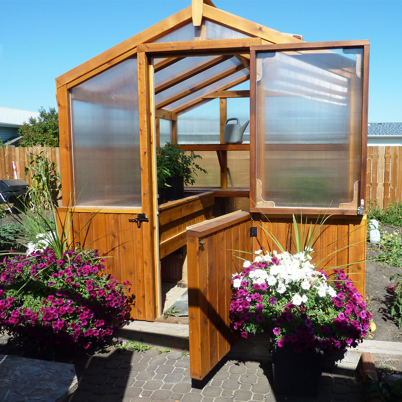 Eartheasy 8' x 8' Cedar Greenhouse