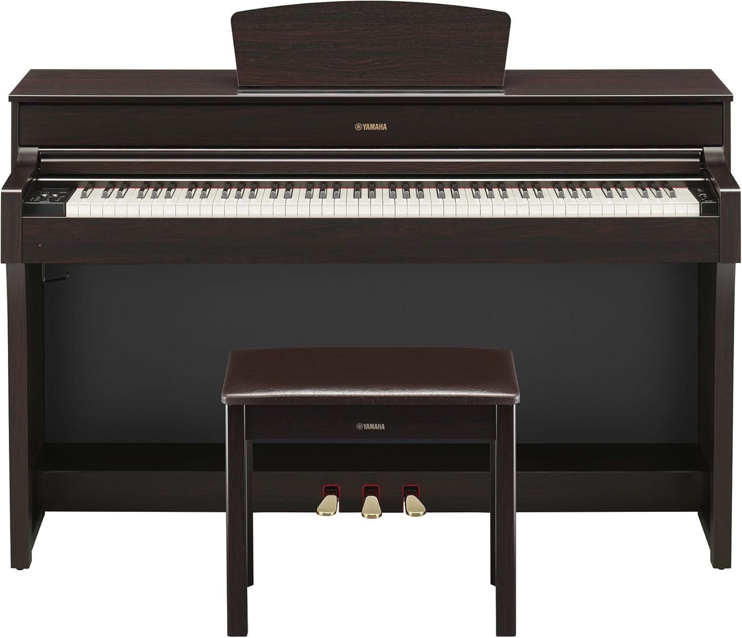 Yamaha Arius, Console Digital Weighted 88-Key Graded Hammer 3 Action, CFX Concert Grand Piano Sound, Includes Bench, Dark Rosewood (YDP184R)