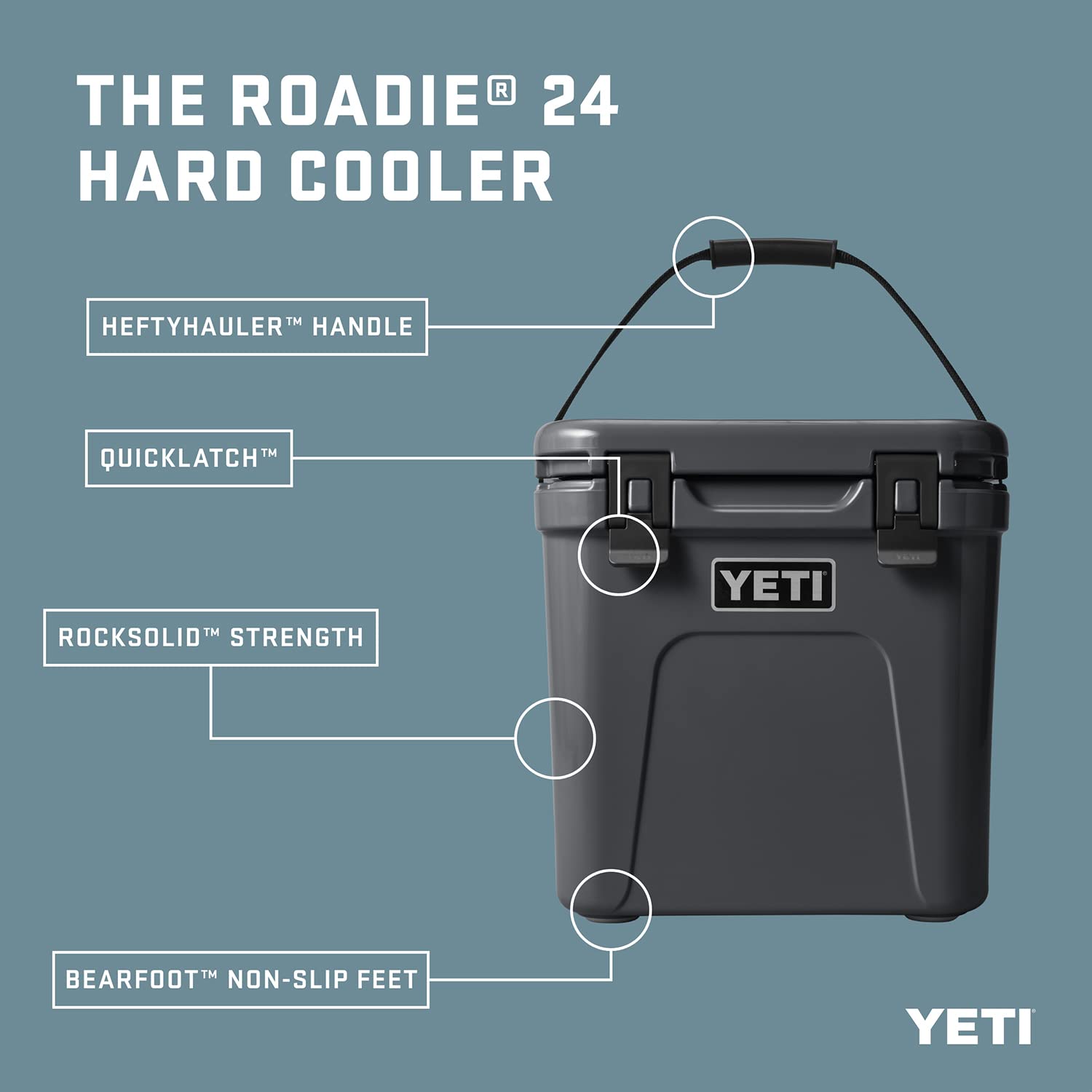 YETI Roadie 24 Cooler Tall enough to chill most bottles of wine and keep the essentials fresh while you take the scenic route.