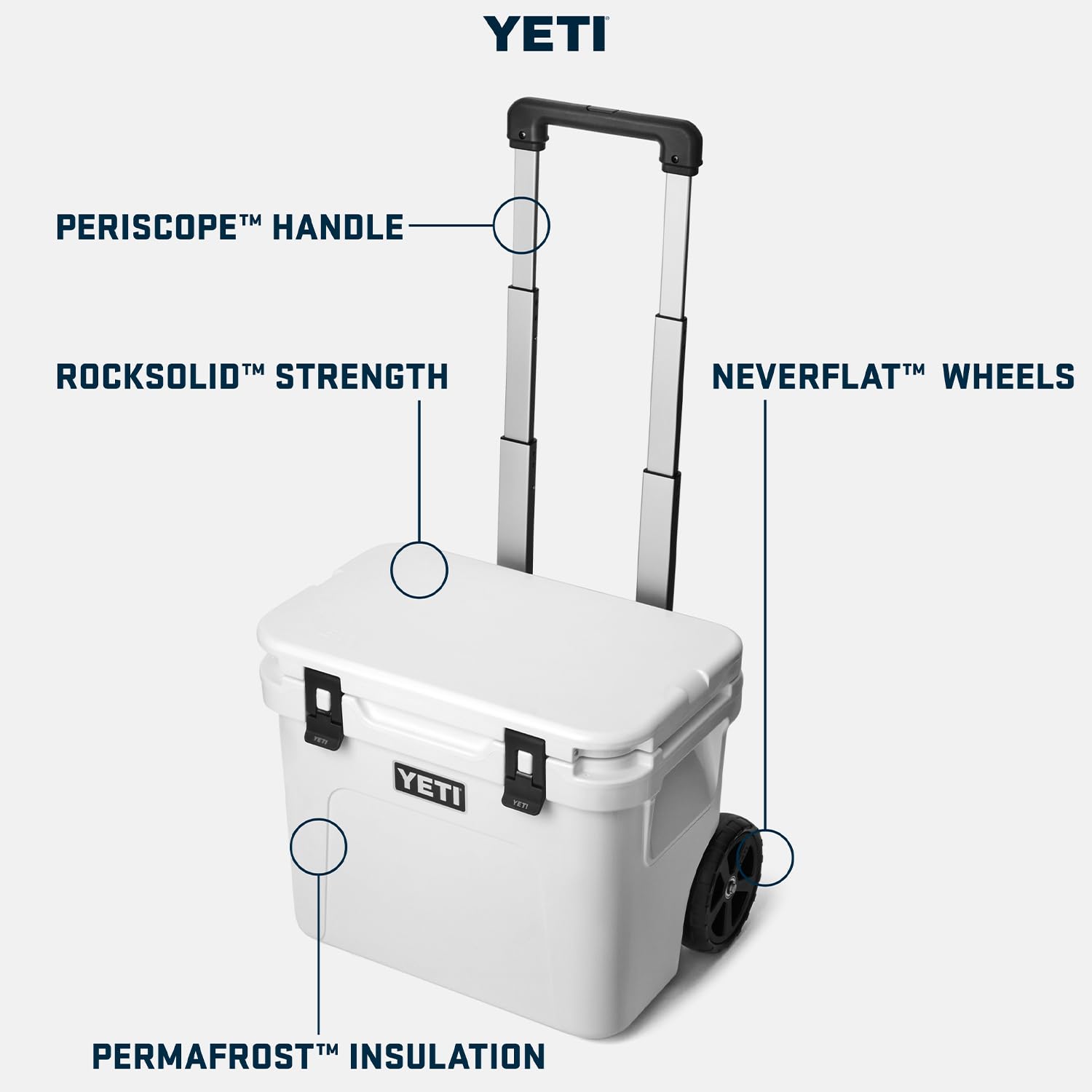 YETI Roadie 32 Wheeled Cooler  Roll to tailgates, tournaments, and camping trips.