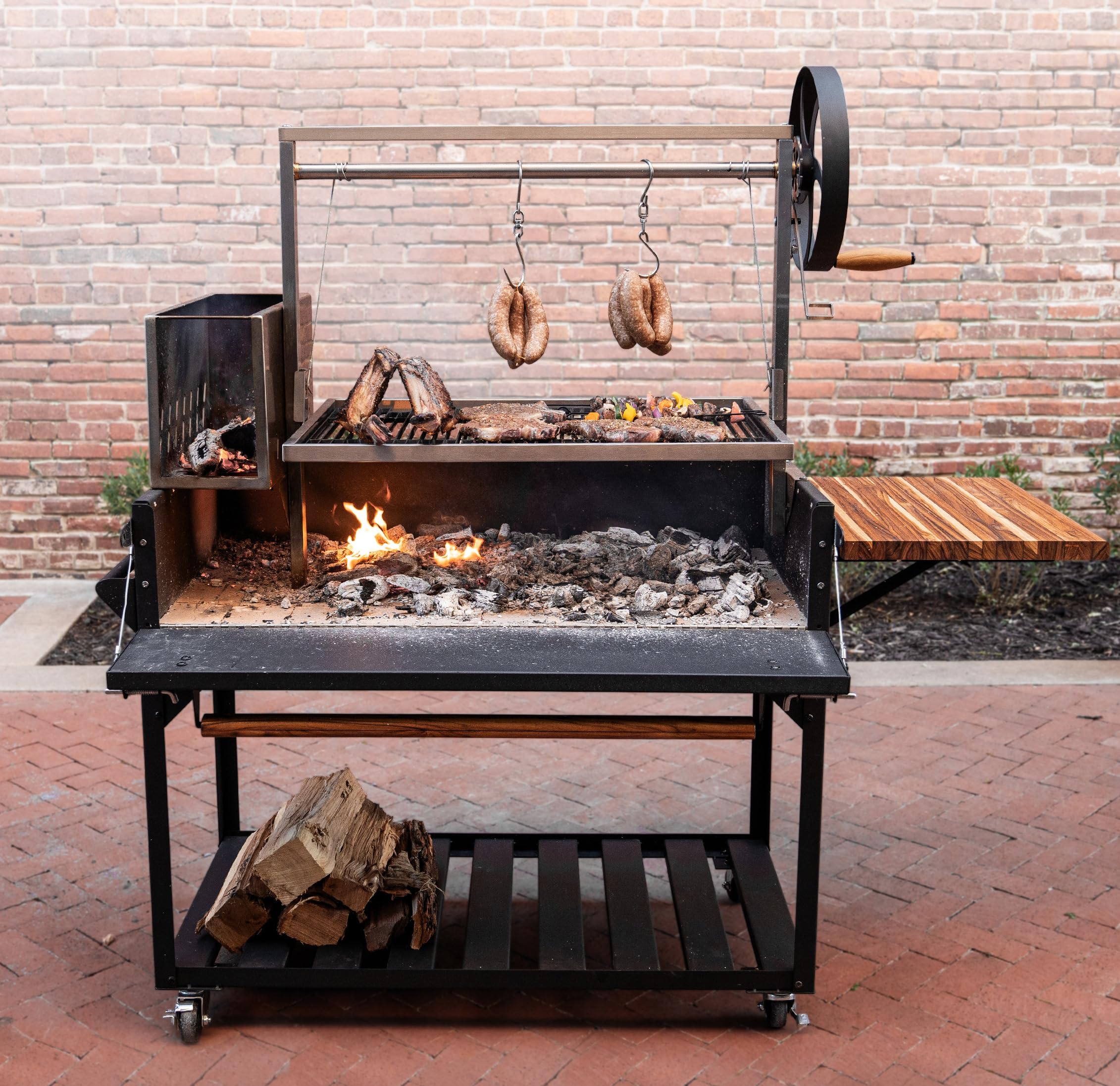 Backyard Discovery Argentine Santa Maria XL Wood Fire & Charcoal Steel BBQ Grill