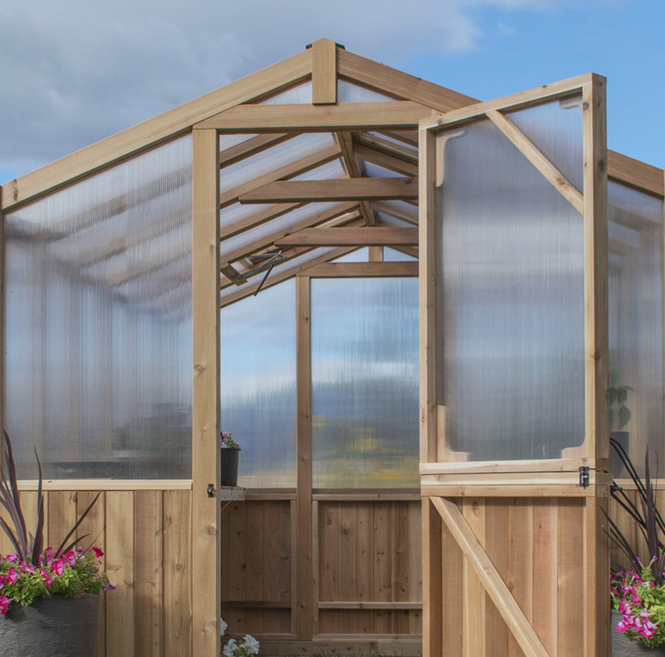 Eartheasy 8' x 8' Cedar Greenhouse