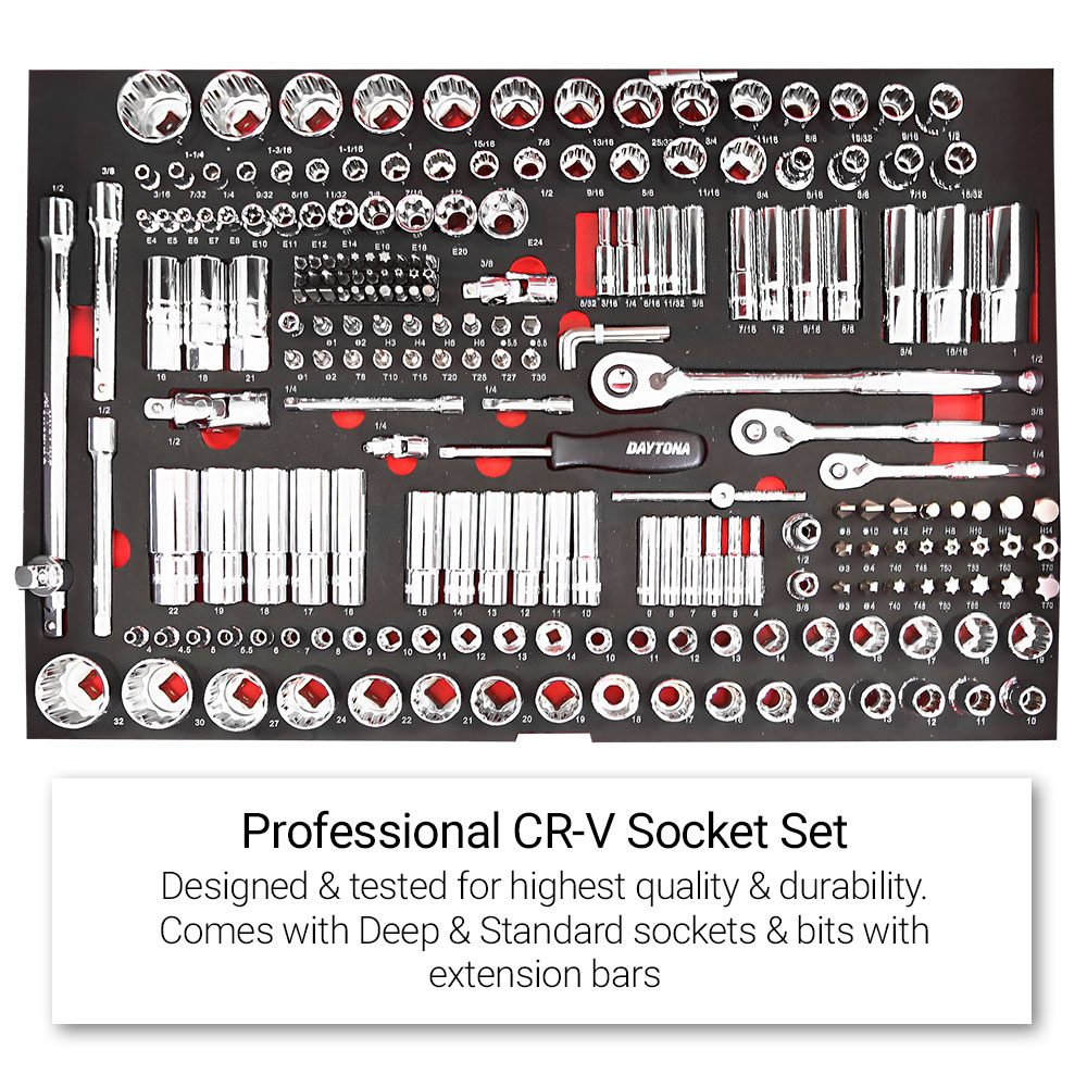 Daytona D426PS 426pce Metric/SAE Tool Kit In 9 Drawer Tool Box