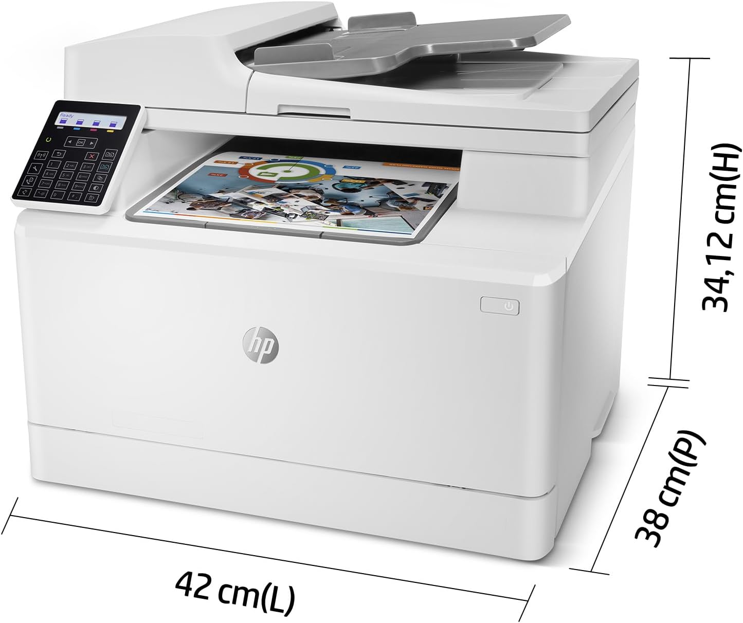 HP Color LaserJet Pro M282nw Multifunktions-Farblaserdrucker (Drucker, Scanner, Kopierer, WLAN, LAN, Airprint) 21 Seiten/Min, weiß