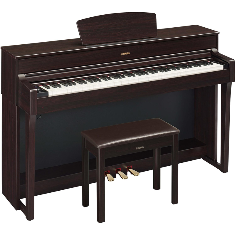 Yamaha Arius, Console Digital Weighted 88-Key Graded Hammer 3 Action, CFX Concert Grand Piano Sound, Includes Bench, Dark Rosewood (YDP184R)