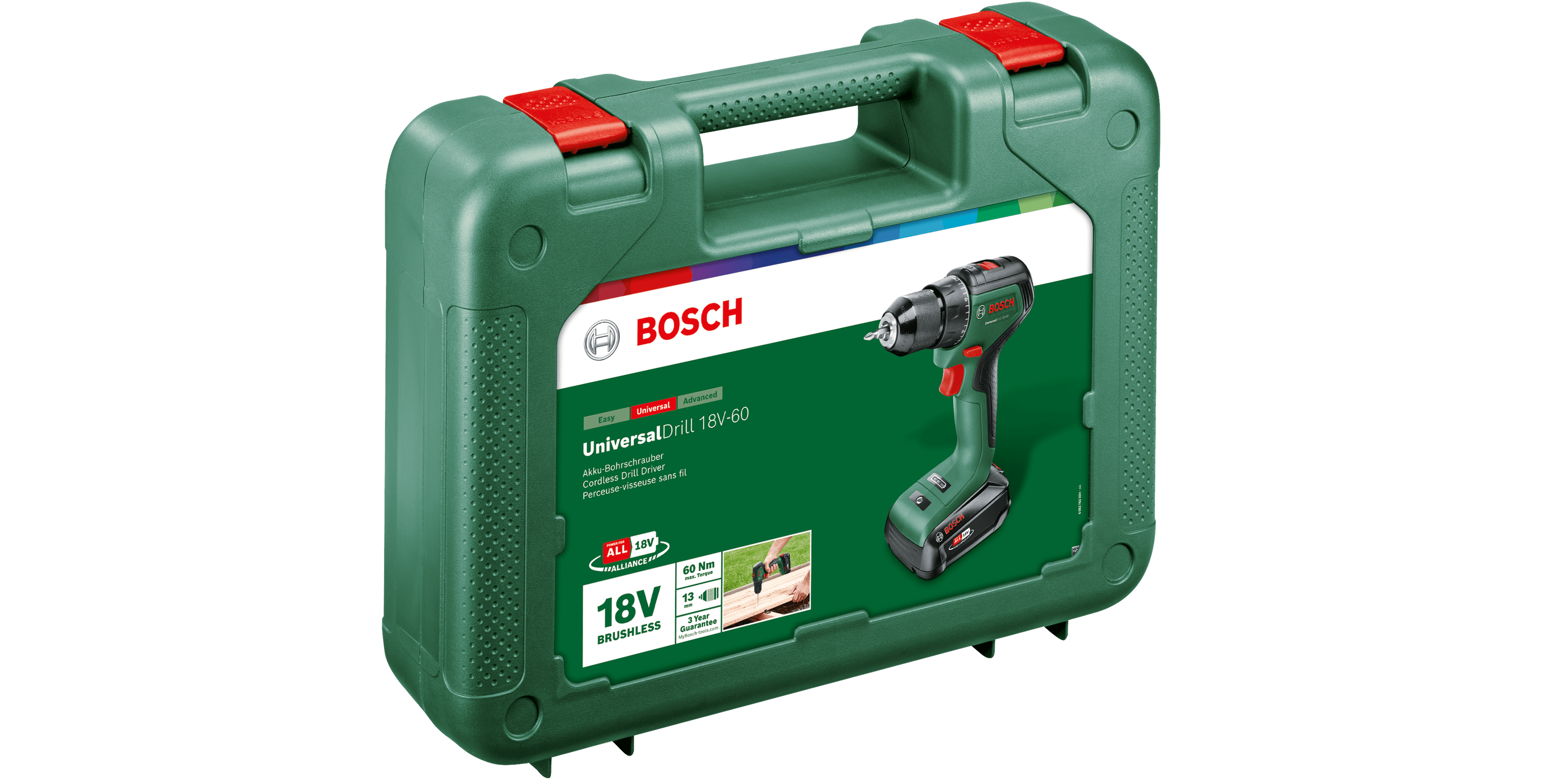 UniversalDrill 18V-60 - 1 x 2.5 Ah battery | charger
