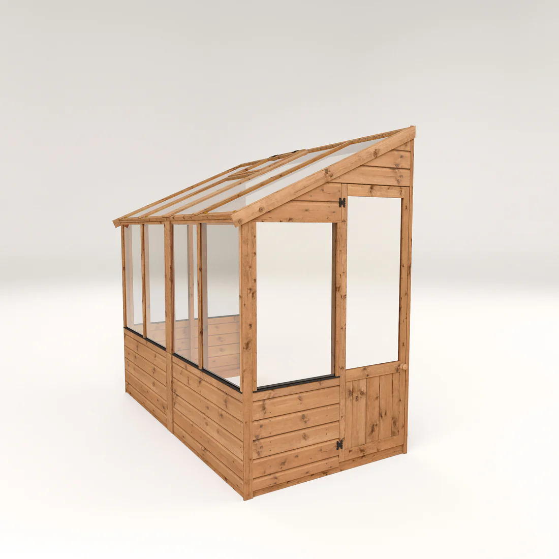 Mercia 8 x 4 Evesham Lean-to Pent Wooden Greenhouse