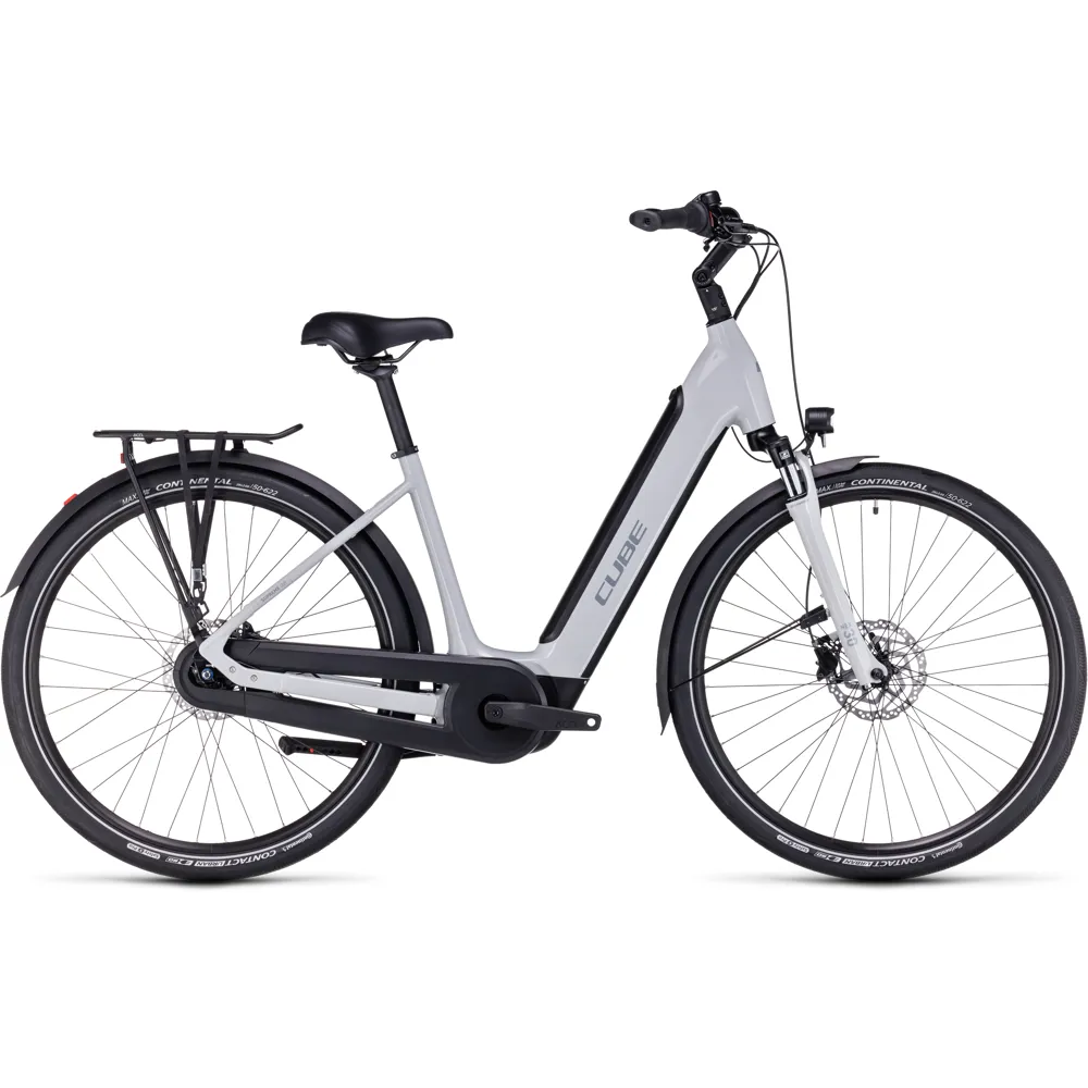 Cube Supreme Hybrid One 500 Easy Entry Electric Bike in Grey