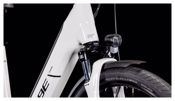 Cube Touring Hybrid One 500 Easy Entry Electric Hybrid Bike Shimano Cues 9S 500 Wh 700 mm Cotton White Grey 2025