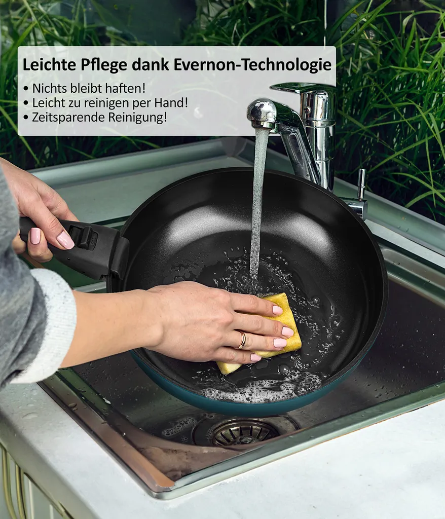 Kelton Pfannenset Töpfe Set 3 in 1 mit Deckel und Gemüseschneider 27 tlg., Kochgeschirr mit Pfannen und Kochtöpfen mit Antihaft Beschschichtung