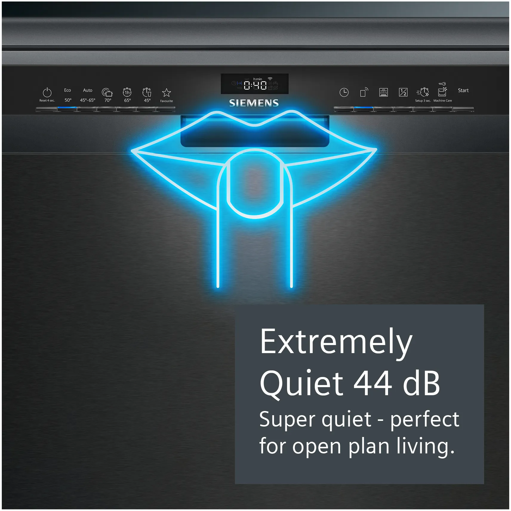 SIEMENS SN23EC14CG iQ300 Free-standing dishwasher 60 cm Brushed black steel anti-fingerprint