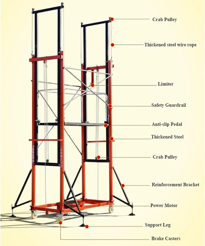 📢Last Day Promotion🎉Foldable Electric Lift Scaffolding (Load 1000Kg)