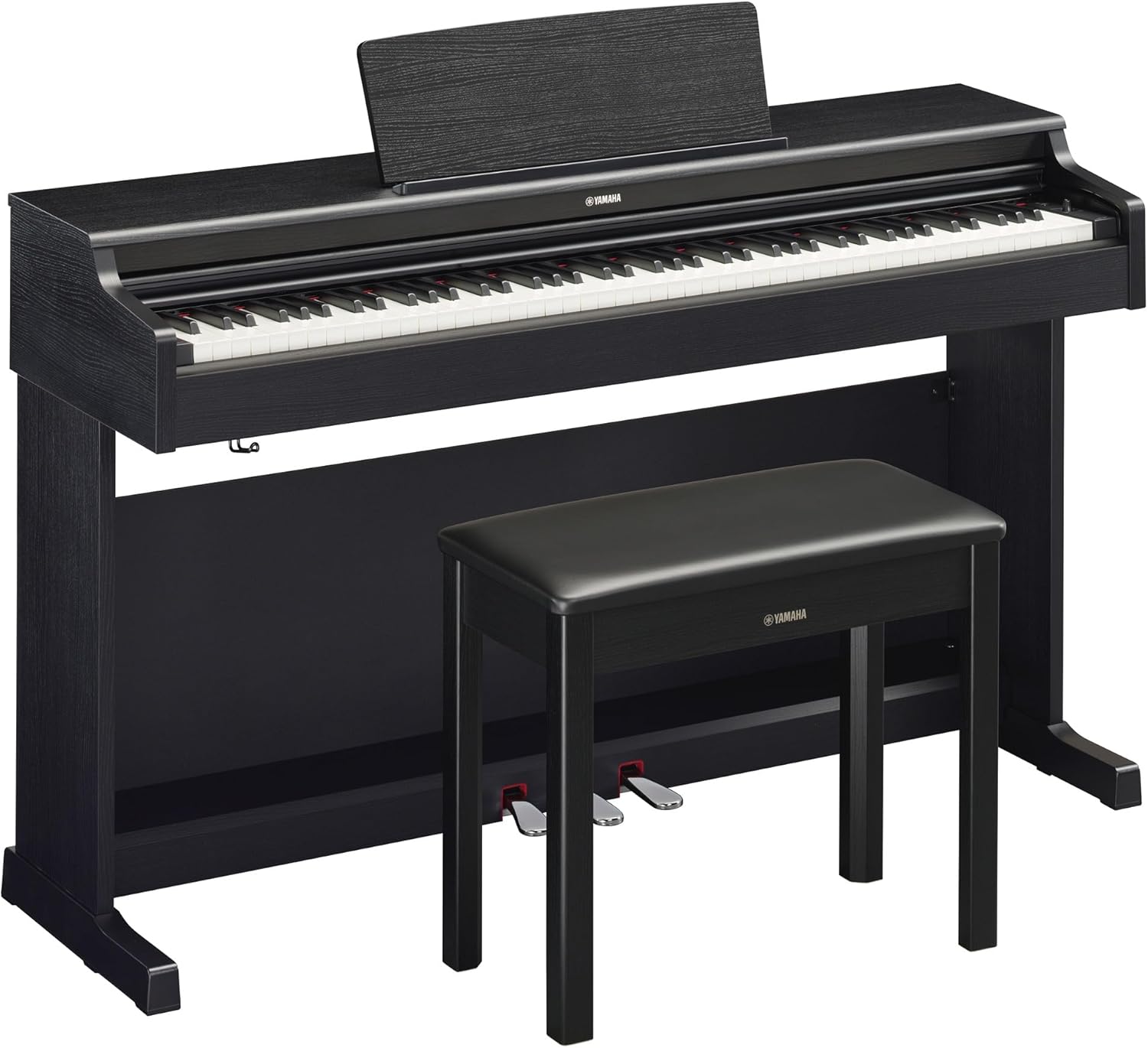 Yamaha Arius, Console Digital Weighted 88-Key Graded Hammer 3 Action, CFX Concert Grand Piano Sound, Includes Bench, Dark Rosewood (YDP165R)