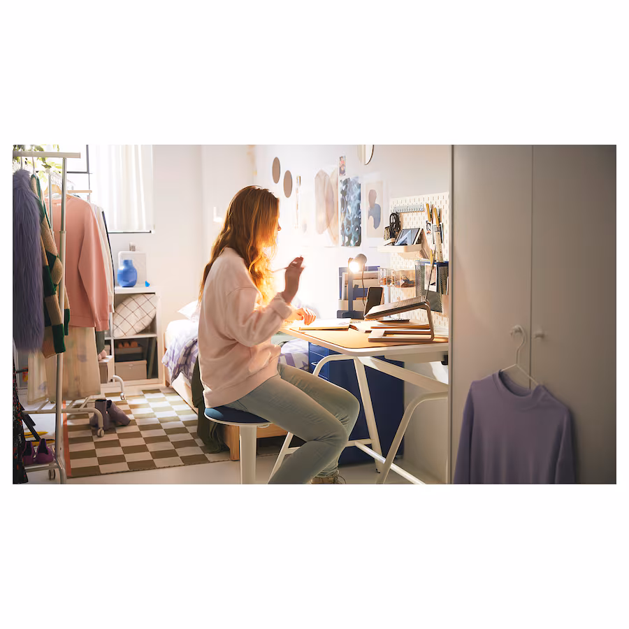 IKEA  KLASSRUM  Rug, flatwoven, white/green, 4 ' 4 