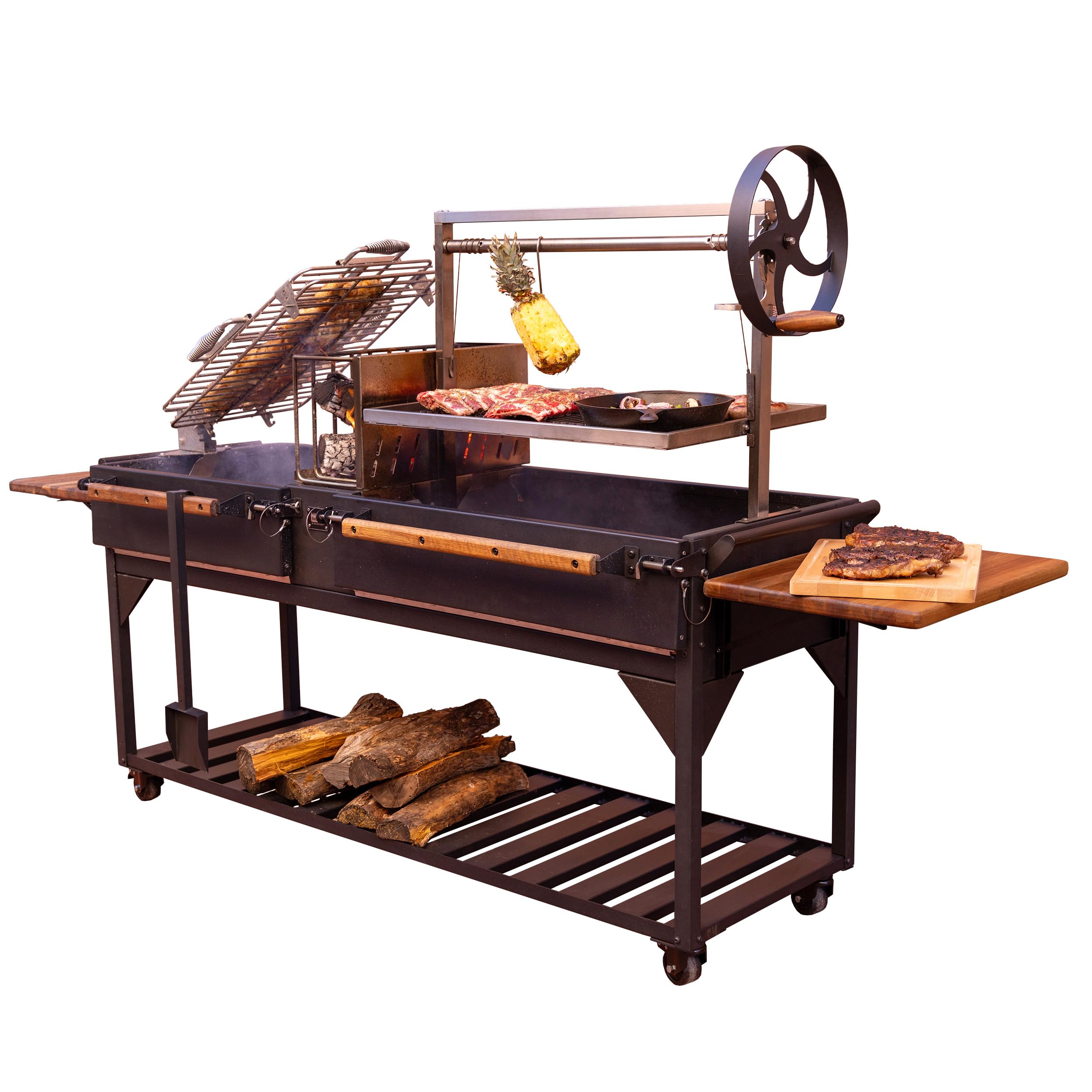 Backyard Discovery Argentine Santa Maria XL Wood Fire & Charcoal Steel BBQ Grill