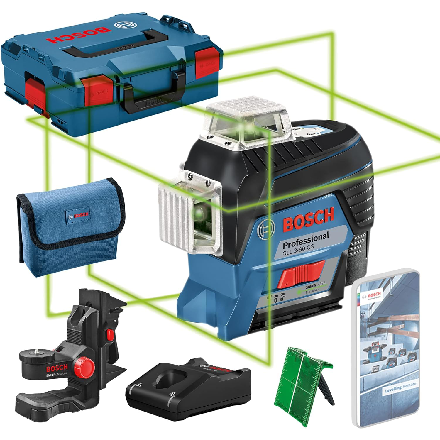 Bosch Professional 12V System Niveau Laser Lignes GLL 3-80 CG