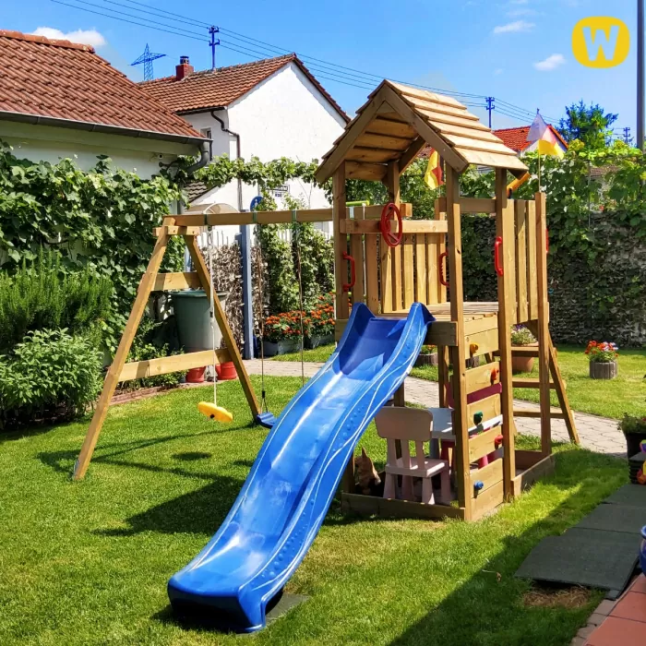 Climbing frame with wooden roof Wickey MultiFlyer