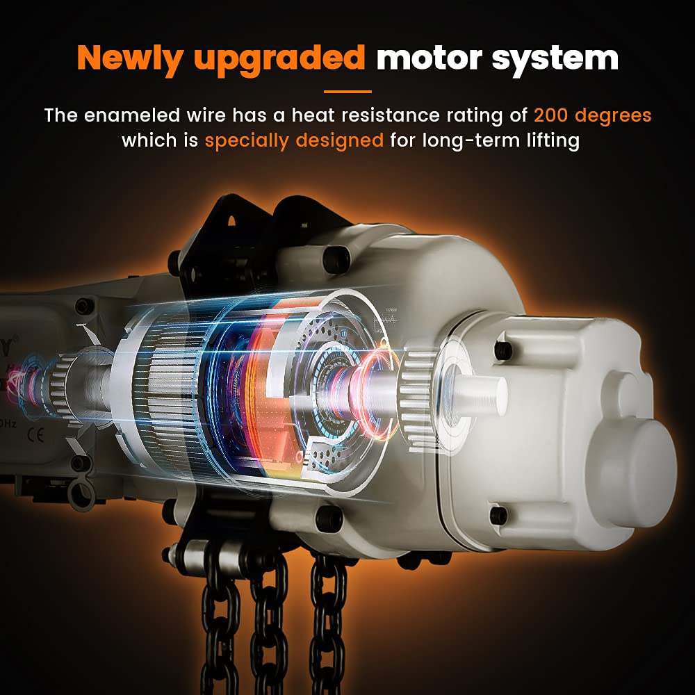 ANBULL 2200lbs FEC Chain Electric Lift Hoist Single Phase Overhead Crane Hoist