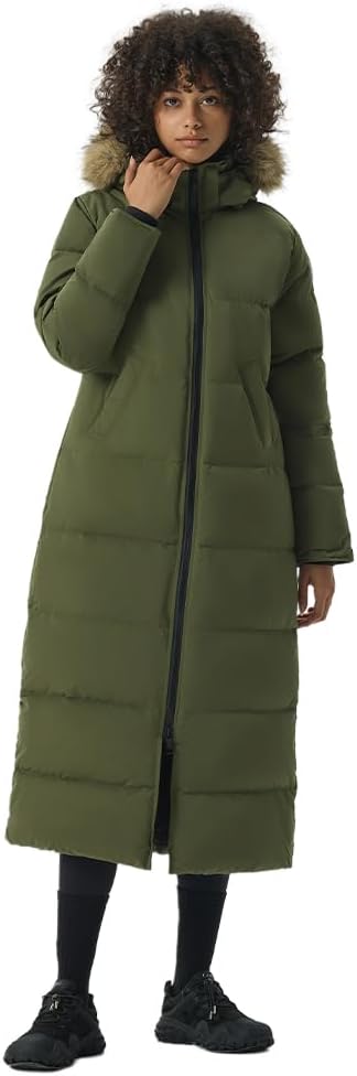Fitouch Women's Waukee Long Down Coat Parka Jacket | 750+ Fill Power | Full-Length