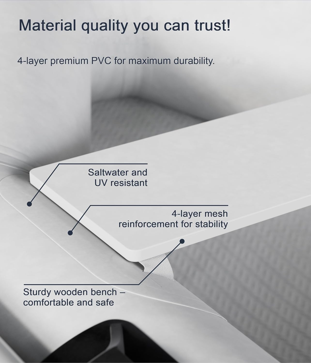 NEMAXX® Bateaux pneumatiques professionnelsINCL. 2 PAGAIES, SAC+POMPE À AIR – Bateaux gonflables à rames – Bateaux de pêche, bateaux pneumatiques – Pour 2,5,7 personnes (Longueur: 230cm,330cm,380cm)