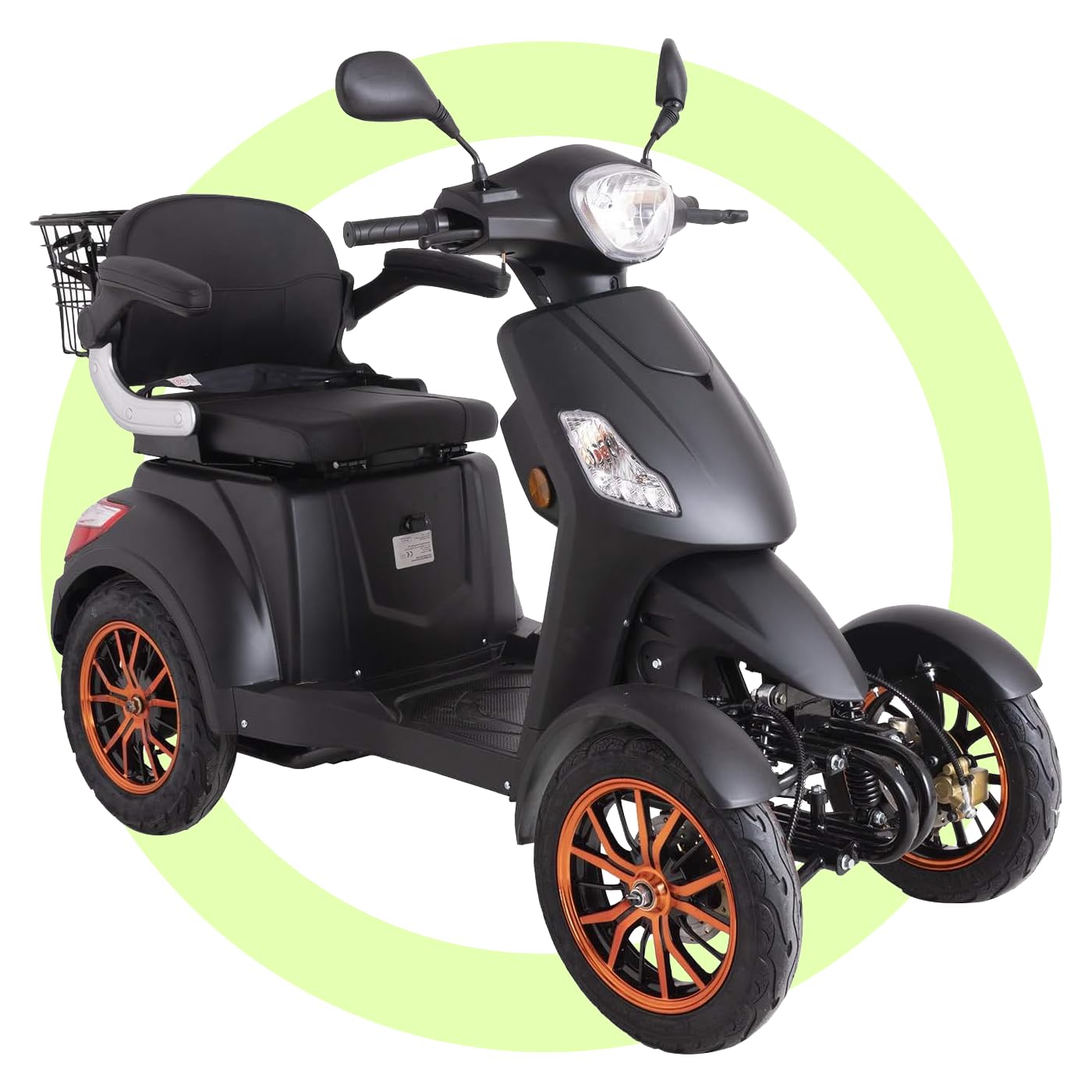 4 Wheeled Matt Black e-Mobility Device