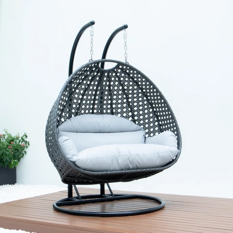 2025 2-person patio rattan swing chair
