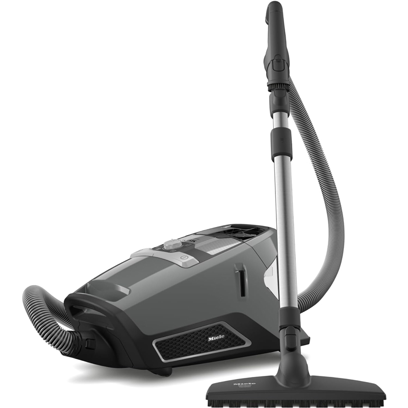 Miele Blizzard CX1 PureSuction Powerline Bagless Canister Vacuum Cleaner with AllTeQ Universal Floorhead and Parquet Twister Floorhead, 1200 W, Graphite Gray – 10829430