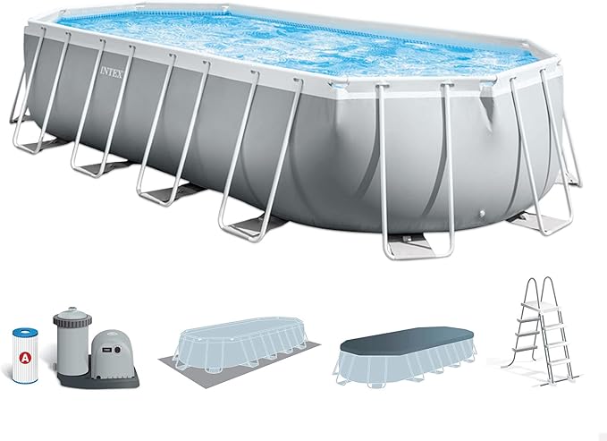 Intex 26798NP – Intex Prism Frame Oval Detachable Pool 610 x 305 x 122 cm with Filter