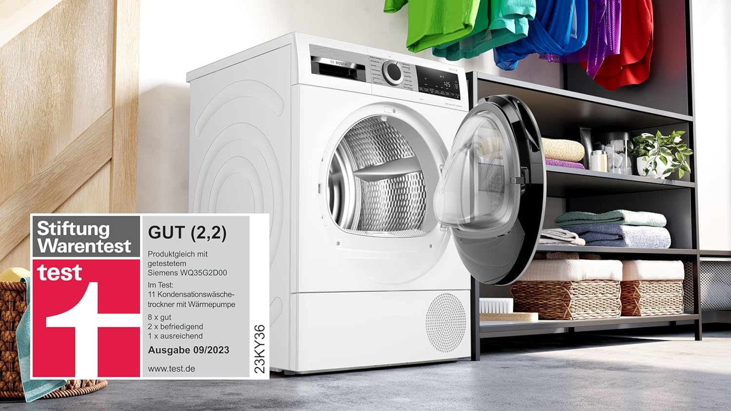 Bosch Series 6 WQG235D00 Heat Pump Dryer for 8 kg of Laundry