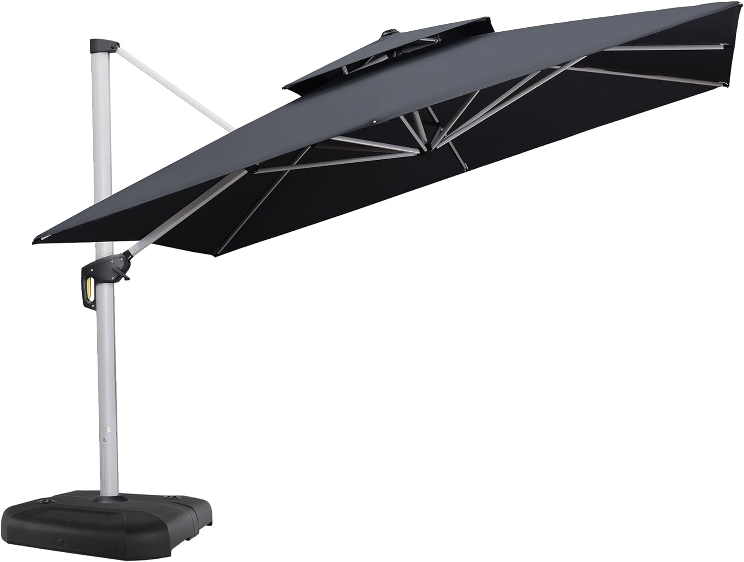 14pieds Solar-powered LED parasol