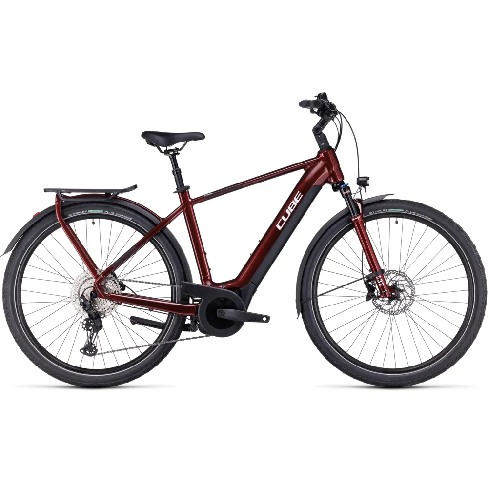 Cube Touring Hybrid EXC 625 Electric Hybrid Bike in Red
