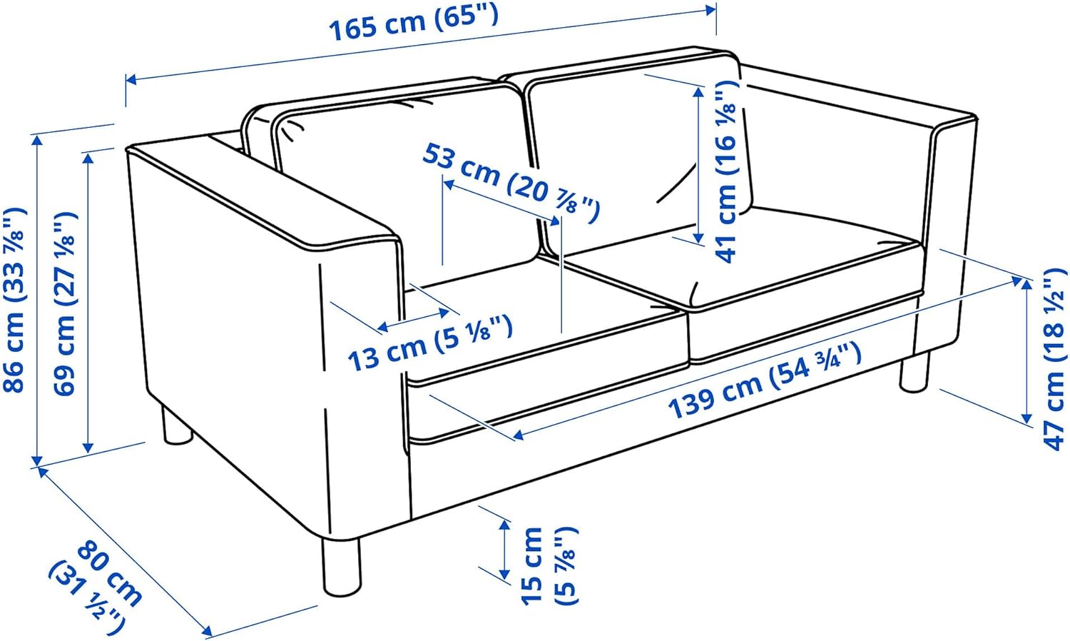 IKEA PÄRUP 2-seat Sofa, Gunnared Beige