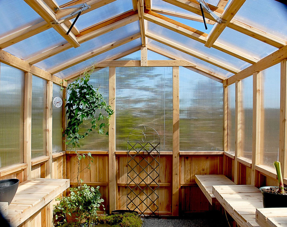 Eartheasy 8' x 12' Cedar Greenhouse